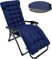 Mhwgo Lounger Cushion, Cushions for Garden Loungers, Non-Slip Cushion, Sun Lounger Chair Cushion, High-Backed Chair Cushion, 8 cm Thick Padding, Garden Lounger Cushion, Deck Chair Cushion (02)