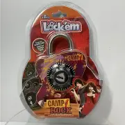 Disney Camp Rock Lock'em Combination Padlock Lock 2008 NIP NOS Elmer's