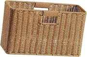 ＫＬＫＣＭＳ Rectangular Woven Basket Newspaper Basket Multiuse Baby Item Storage Baskets Storage Woven Bin Rectangle for Laundry Room, 41cmx16cmx25cm