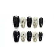 Hand Pressed Onto Nails Reusable Decorative Fake Nail Designs Full Coverage Artificial Manicure Wearable