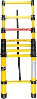 Ladders,Fiberglass Telescoping Extension Ladder Non Conductive,Folding Climb Retractable Ladder for Attic & outside/2M/6.5Ft