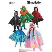 SIMPLICITY SEWING PATTERN 8767 CHILDRENS HALLOWEEN CAPE COSTUMES SIZE S-L