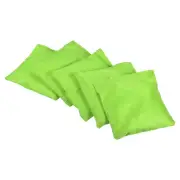 5pcs Cornhole Bean Bags Canvas Sandbag Outdoor Party Hand Tossing Game, Green