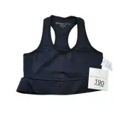 NWT Beyond Yoga Women Small Open Back Bra Black Yoga Tank Racerback
