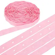8 Yard Snap Button Tape, Polyester Plastic Snap Button Trim, Pink