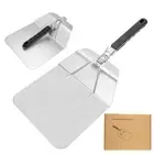 1PCS Stainless Steel Pizza Peel Shovel Spatula Baking Tray Cake Lifter Paddle