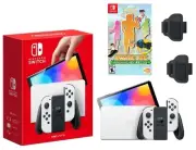 NEW Nintendo Switch OLED White Console Bundle + FREE GAME Active Life Challenge