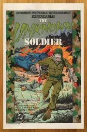 1988 DC Comics The Unknown Soldier Vintage Print Ad/Poster Retro Promo Art 80s