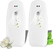 2Pcs Air Fresher Spray Dispenser,Auto Spray Dispenser,Automatic Air Freshener,3 Adjustable Mode Air Fresher Spray Dispenser,Battery Powered Auto Spray Dispenser (2pcs white)