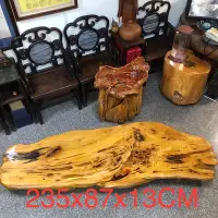 在飛比找Yahoo!奇摩拍賣優惠-台灣紅檜木 原木桌