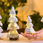 15-25cm Mini Christmas Tree Ornaments Small Pine Tree Xmas Party DIY Decoration