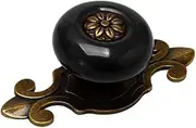 Ceramic Knob,Cabinet,Furniture Pull Handles,Door Pull,Drawer Pull Handle,Ceramic Knobs Vintage Knob Drawer Pull Handle Furniture Door Cabinet Cupboard Wardrobe Dresser Decorative Black