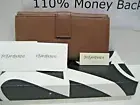 NEW Yves Saint Laurent YSL Long Continental Brown Leather Wallet Coins Clutch