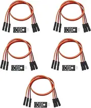 eMagTech 5Pcs DS18B20 Module Digital Temperature Sensor with Connecting Wire DC 5V Compatible with A/rduino Compatible with Raspberry Pi Digital Module