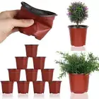 Two-Tone Mini Soft Plastic Round Planter Nursery Pots Plant Trays Flower Vases