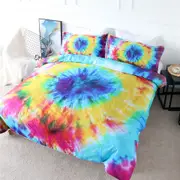 Rainbow Tie Dye Quilt Cover Bedding Set