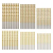 amoolo Titanium Drill Bit Set (60 pcs), Premium 4341 HSS Micro Drill Bits for...