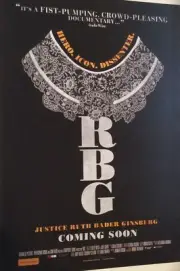 RBG JUSTICE RUTH BADER GINSBURG PROMOTIONAL MOVIE FLYER AND TWO BADGES