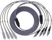 VJSUWI 4 Core Shielded Fiber Optic Patch Cord 150-300m 4C SC LC FC St UPC A 4 Fiber FTTH Waterproof Multimode Optical Patch Cable 200m (150m SC-SC OM1)
