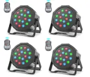 U`King Rechargeable Lights Wireless 18 RGB Stage Lighting Battery Powered 4 pack