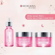 ROJUKISS WHITE PORELESS DAY SPF35PA+++45 ml+NIGHT CREAM 45 ML+Serum.