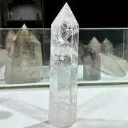 4.3LB Natural White Crystal Obelisk Quartz Pillars Healing Point