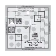 Creative Grids Curvy Log Cabin Trim Tool For 4-Inch Finished Blocks (CGRJAW6MINI