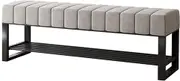2 Tier Entryway Shoe Storage Rack, Upholstered Organizer Shelf with Padded Cushion Seat, Shoe Changing Bench Stool, for Hallway,Entryway,Bedroom Easy Assembly