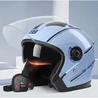 在飛比找蝦皮購物優惠-BYB/亞比雅730新款電動車頭盔機車頭盔騎行頭盔機車雙鏡片