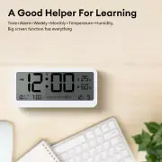 Bedside Digital Clock LED Display Desk Table Time Temperature Alarm Modern Decor