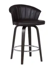 Armen Living Ashley Wood Back 30" Swivel Bar Stool