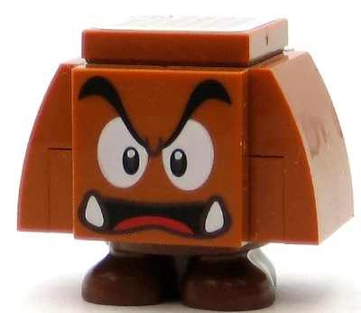 LEGO Super Mario Minifigure Goomba - Angry, Open Mouth (Genuine)