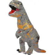Kids Adult Inflatable T-rex Anime Suits Costume For Man *chyi brown Fit Height 150-195cm