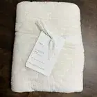 POTTERY BARN COCOON VOILE QUILTED PILLOW SHAM, KING ~ WHITE
