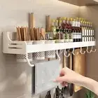 Organizer Shelf Wall-mounted Spice Storage Rack Knife Holder Wall Storage Sheif
