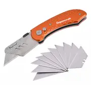 10pc Supercraft Utility Knife Folding With Blades Home Diy Cutting Tool