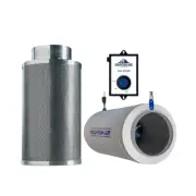 Mountain Air 250MM EC Suppressor Silenced Fan w/ 250 x 500MM Carbon Filter