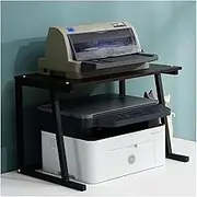 Printer Stand Printer Holder Printer Shelf 2 Tier Printer Stand Desktop Printer Table Printer Shelf for Office Home Fax Racks Scanners Storage Racks Printer Rack Printer Shelves (Color : A-Black, Si