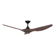 Strike DC Ceiling Fan 60" Black & Walnut ABS Polymer Blades - 60137