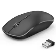 Wireless Mouse, 2.4G Portable Slim Silent Computer Mouse Wireless with USB Na...