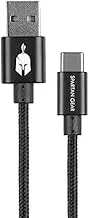Spartan Gear - Double Sided USB Cable (Type C) (Length: 2m - Compatible With PlayStation 5Xbox Series X/Stabletmobile) (Colour: Black) [
