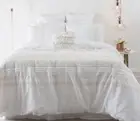 NEW 6 PIECE LOGAN & MASON QUILT COVER SET Carmen Champagne Ivory White Lace King
