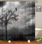 Scary Crow Shower Curtain