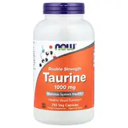 NOW Foods, Taurine, Double Strength , 1,000 mg, 250 Veg Capsules