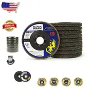 High Density Flap Discs 10 Pack - 4.5" x 7/8", Ultimate Grinding Performance