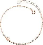 [HEYONA] Women Jewelry 925 Silver Sterling Bracelet Fashion Cuff Bangle Chain Bracelets,Lobster Clasp Bracelet Adjustable Bracelet for Women, Mom, Wife, Friend, Girlfriend,Silver Clothing Accessories