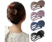 4 Pcs Hair Claw Clip Hair Clips for Thick Hair Women, Non-Slip Hair Claws Black Hair Clips Large Claw Clip, Hair Accessories for Women and Girls