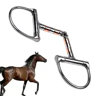 D-Ring Hose Bit - Single Joint Hose Bit, Professional Ring Snaffle Bit | Mouth Bit Roller, Copper and Stainless Steel Ring Rubber Flavor Horse Mouth Bit Loose Ring for Controlling Horse