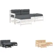 Garden Lounge Set with Cushions Modular Sofa Patio 4 Piece Solid Wood vidaXL