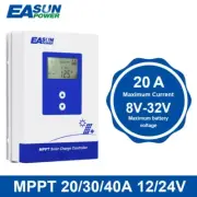 EASUN 20A MPPT Solar Charger Controller PV Panel Regulator for 12V 24V Battery